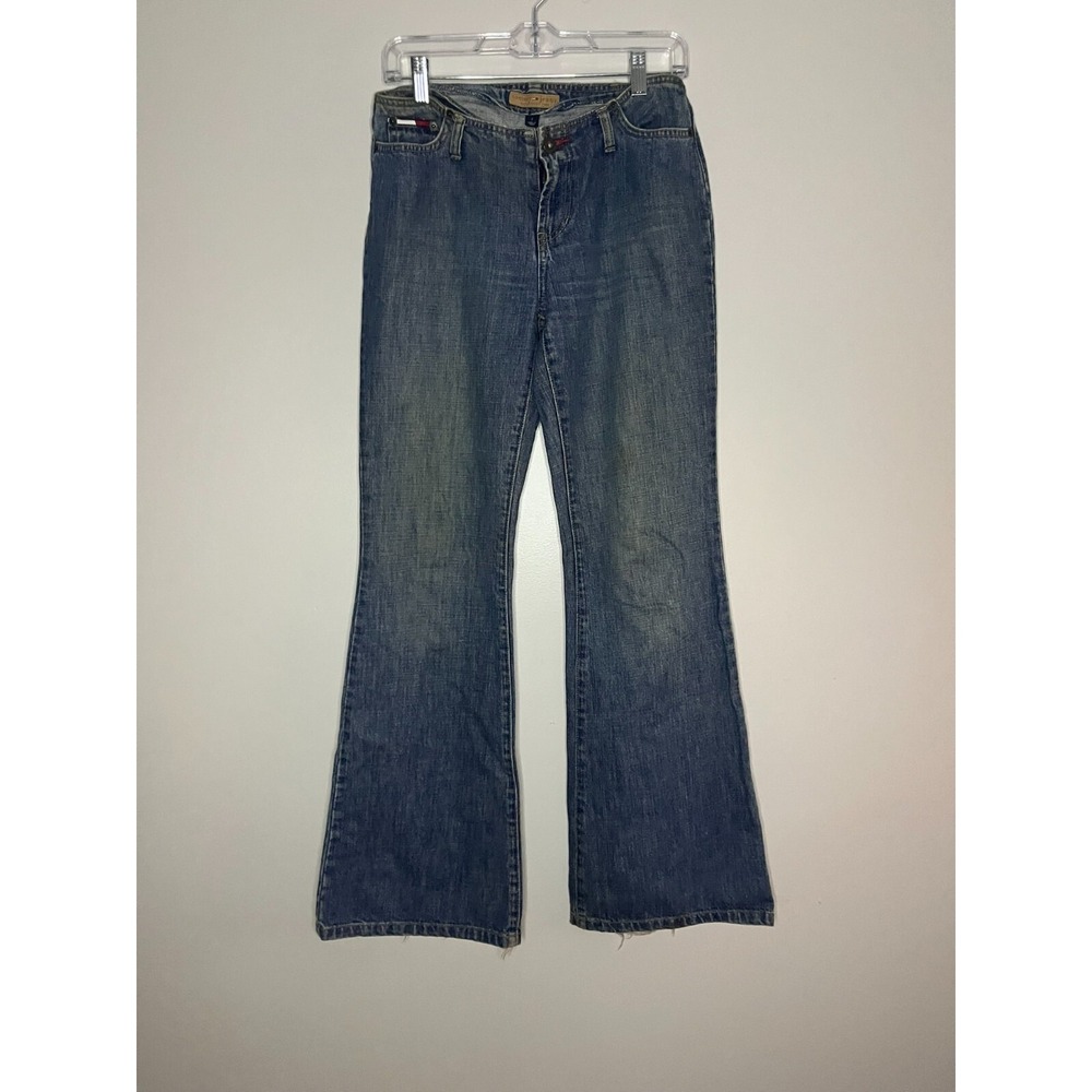 Tommy Blue Boot Cut Leg Denim Jeans Stretch Mid Rise Women's Size 7